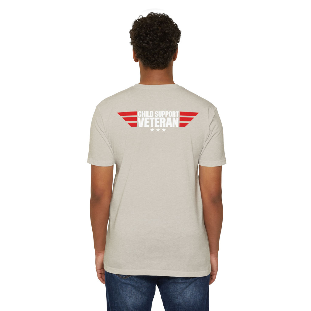 Child Support Veteran T-Shirt — "Real Parents Show Up" Patriotic Dad Shirt