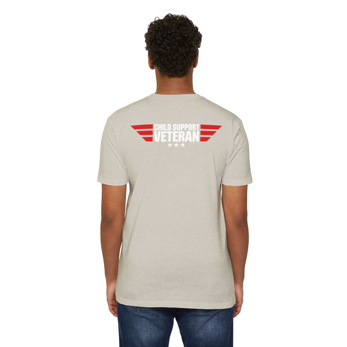 Child Support Veteran T-Shirt — "Real Parents Show Up" Patriotic Dad Shirt