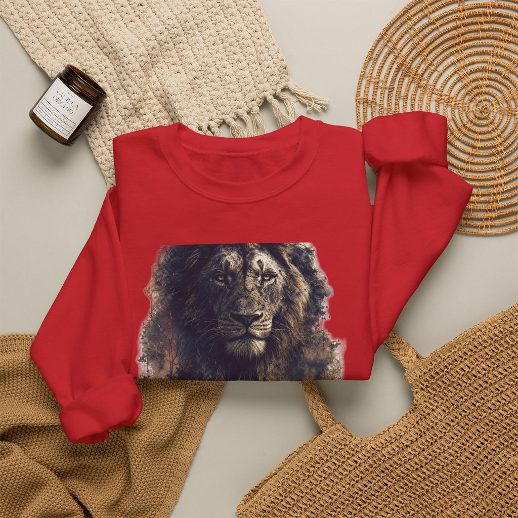 Crewneck Sweatshirt — Child Support Veteran Lion Graphic