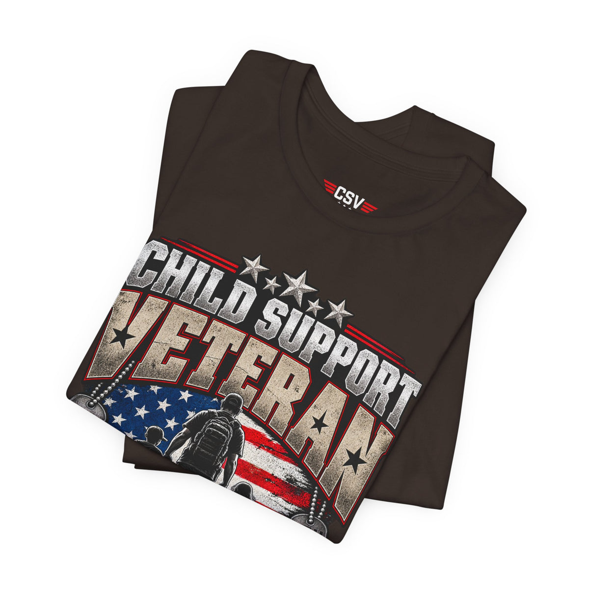 Child Support Veteran T-Shirt — "Still Standing, Still Providing" Patriotic Tee