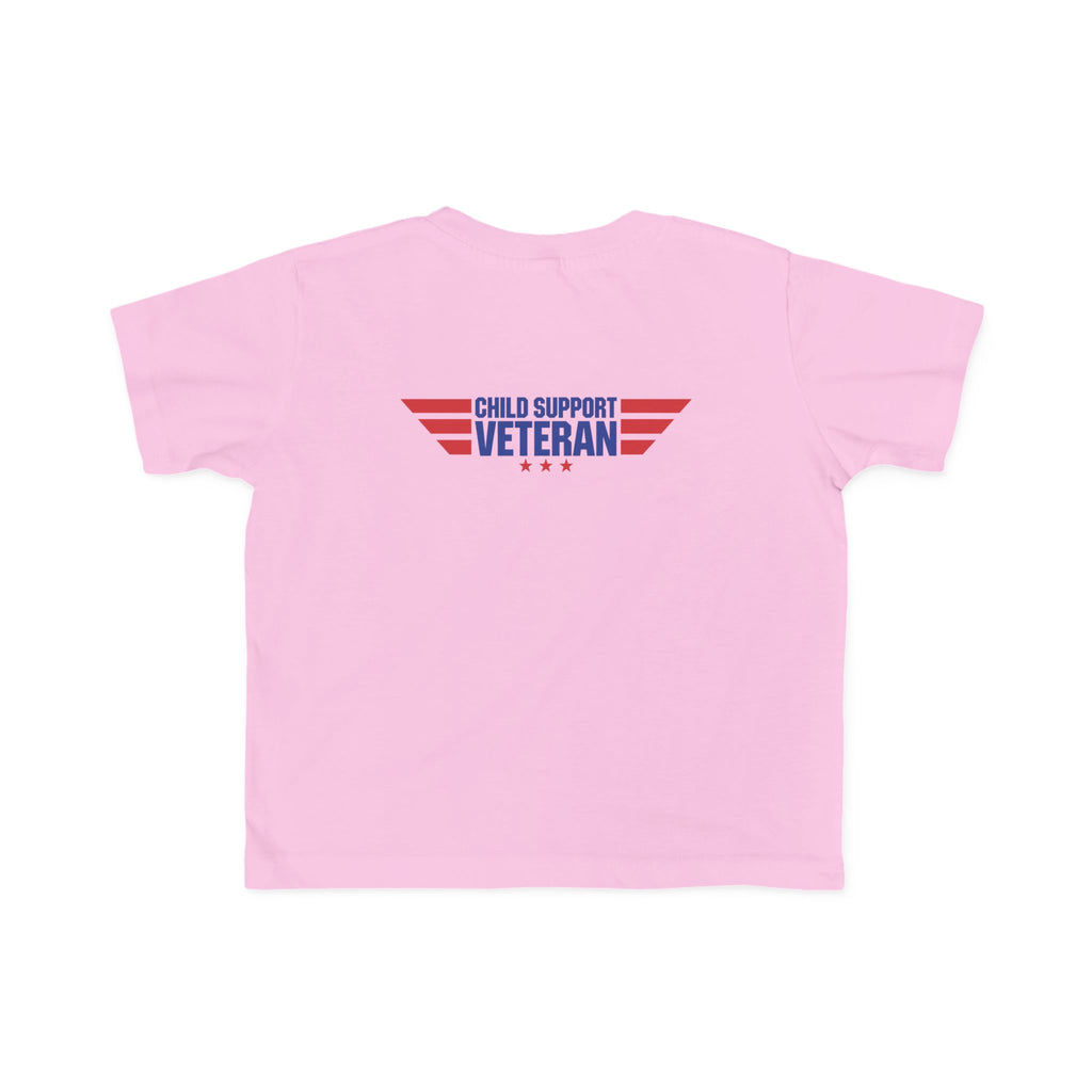 Toddler Tee - "My Dad Child Support Veteran" Patriotic Military Kids Shirt