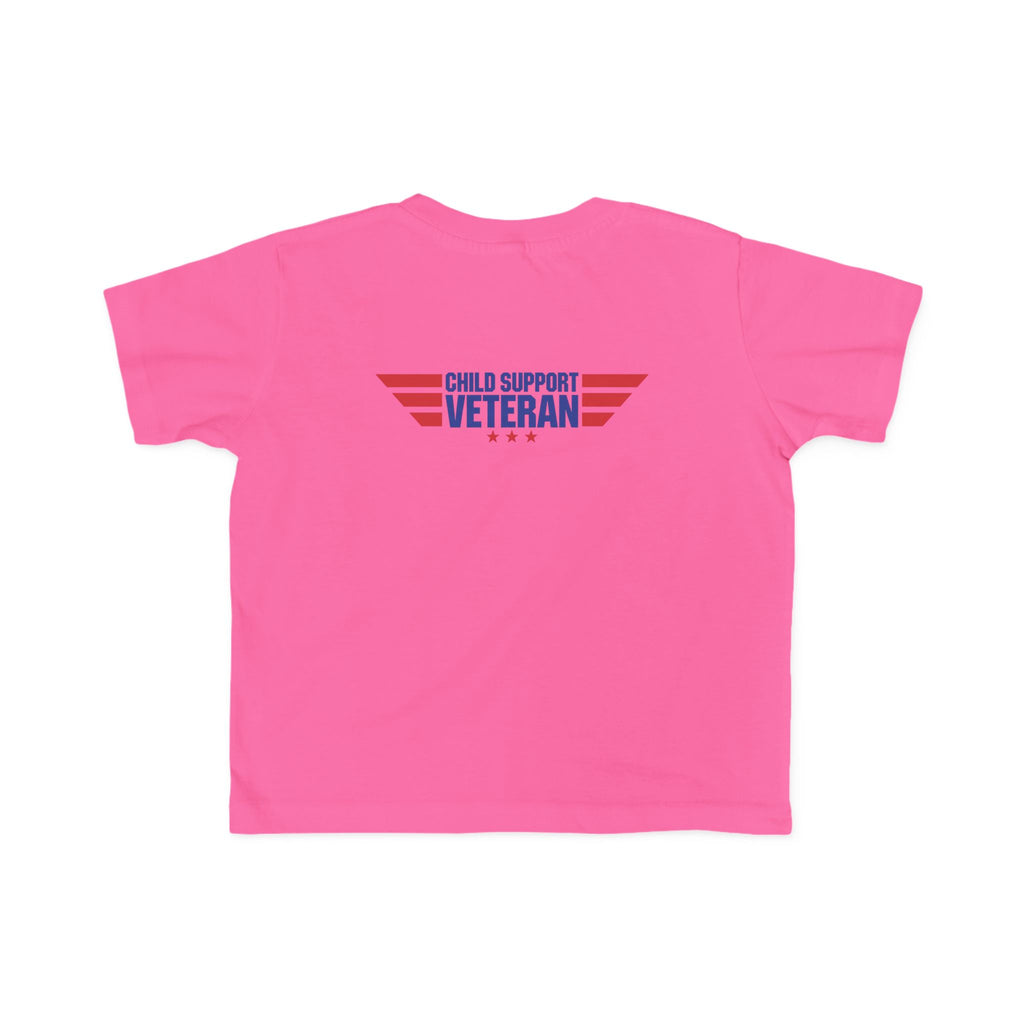 Toddler Tee - "My Dad Child Support Veteran" Patriotic Military Kids Shirt