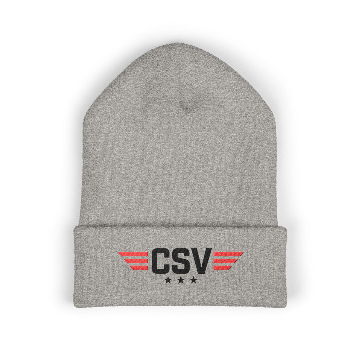 CSV  Embroidered Beanie – Classic Cuffed Winter Hat