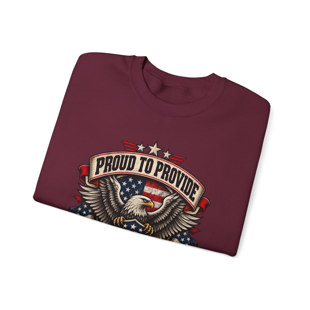 Child Support Veteran Crewneck Sweatshirt — CSV Emblem Pullover