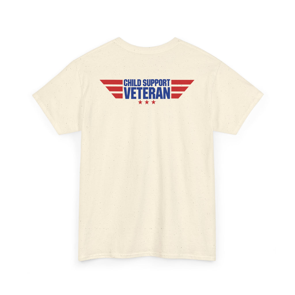 Raised By A Child Support Veteran T‑Shirt – Patriotic Military Tribute Tee