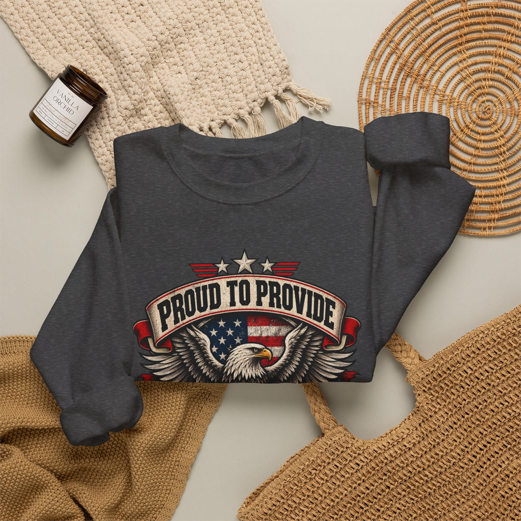 Child Support Veteran Crewneck Sweatshirt — CSV Emblem Pullover