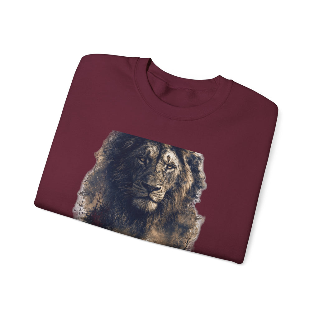 Crewneck Sweatshirt — Child Support Veteran Lion Graphic
