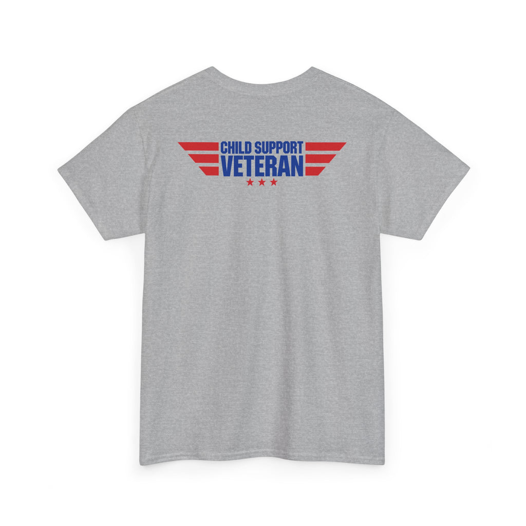 Raised By A Child Support Veteran T‑Shirt – Patriotic Military Tribute Tee