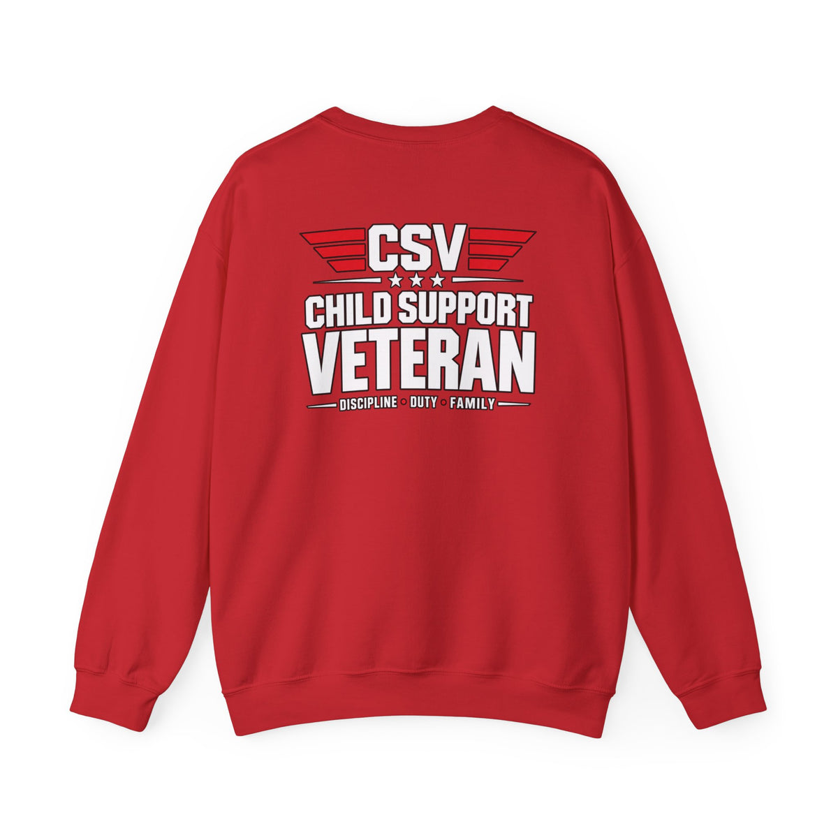 Child Support Veteran Crewneck Sweatshirt — CSV Emblem Pullover