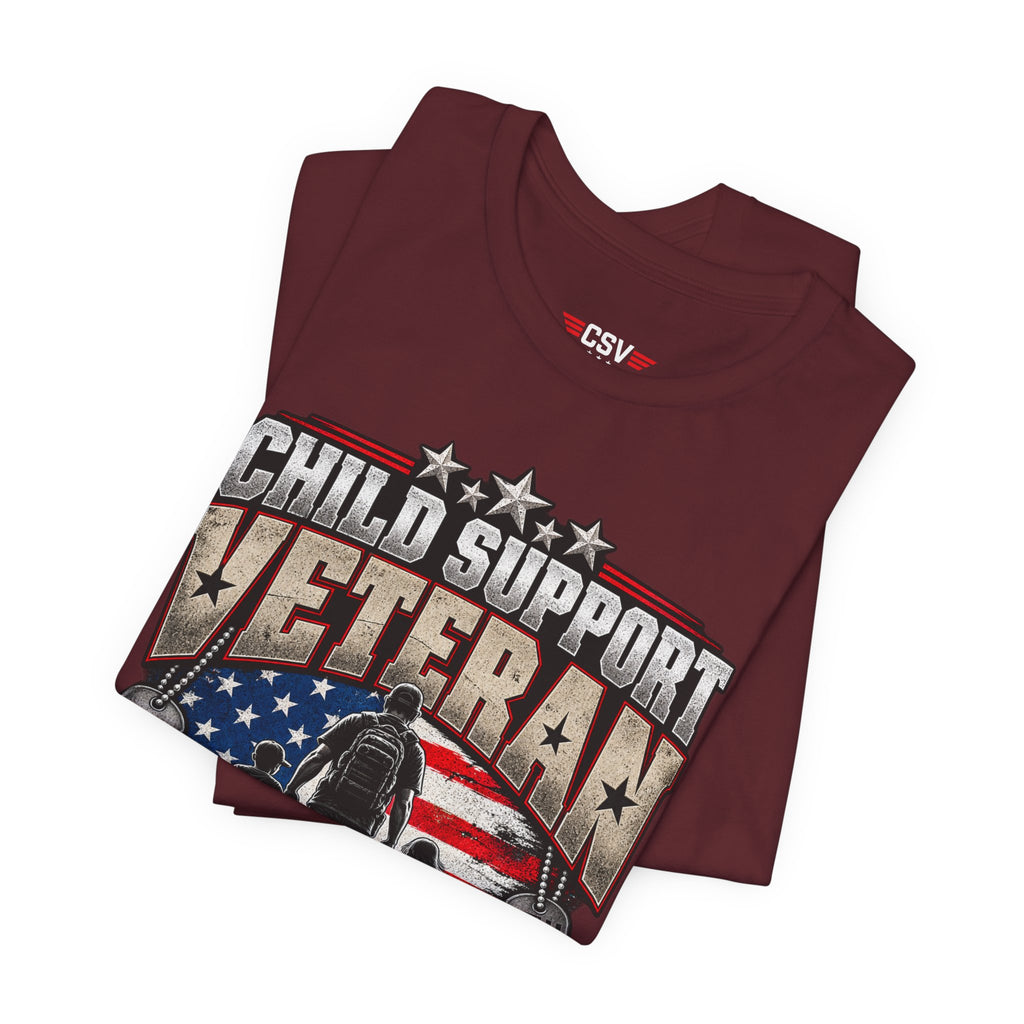 Child Support Veteran T-Shirt — "Still Standing, Still Providing" Patriotic Tee