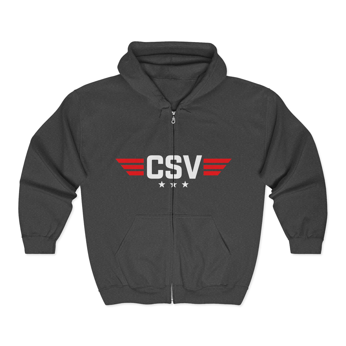 CSAF Support Veteran Zip Hoodie – "Civil Support Veteran (CSV)" Military Tribute