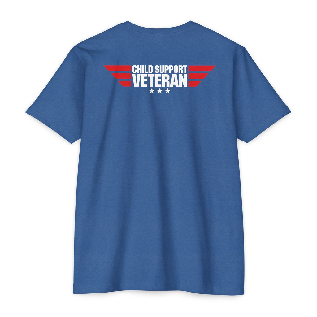 Child Support Veteran T-Shirt — "Real Parents Show Up" Patriotic Dad Shirt