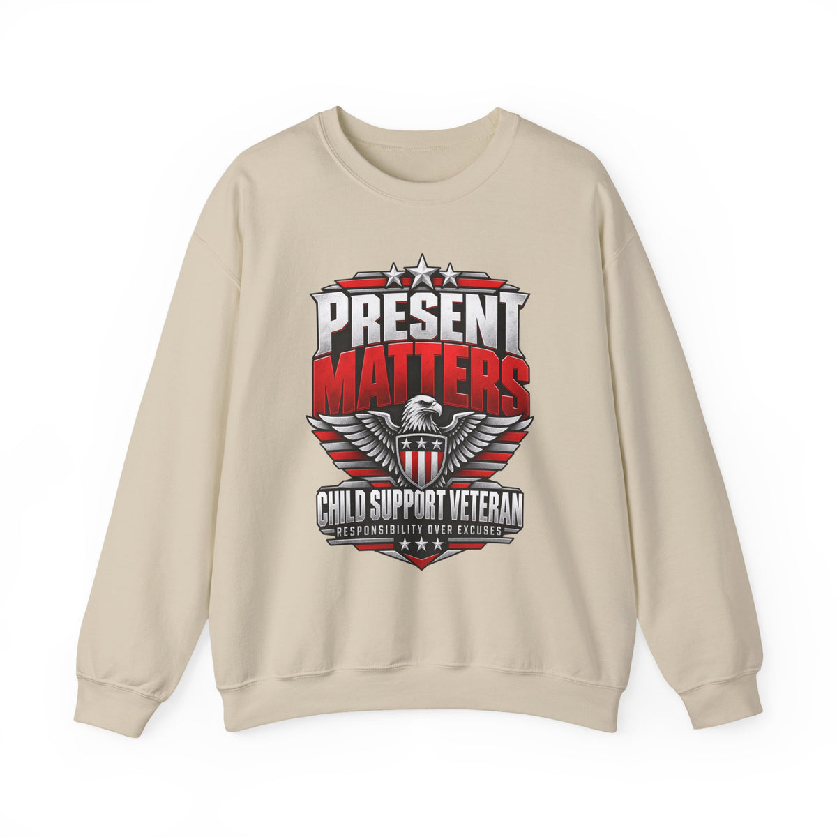 Present Matters Crewneck — Child Support Veteran Sweatshirt