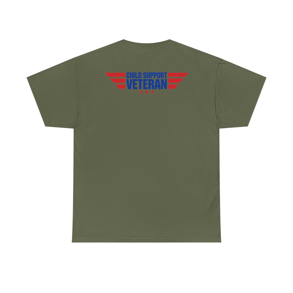 Raised By A Child Support Veteran T‑Shirt – Patriotic Military Tribute Tee