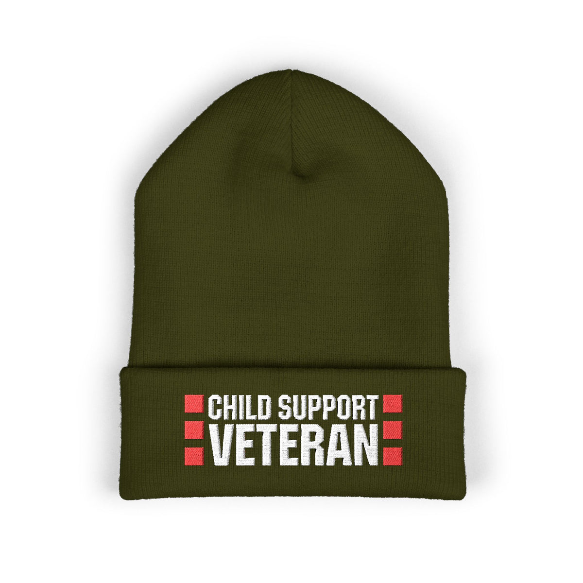 childsupportveteran Embroidered Beanie – Classic Cuffed Winter Hat