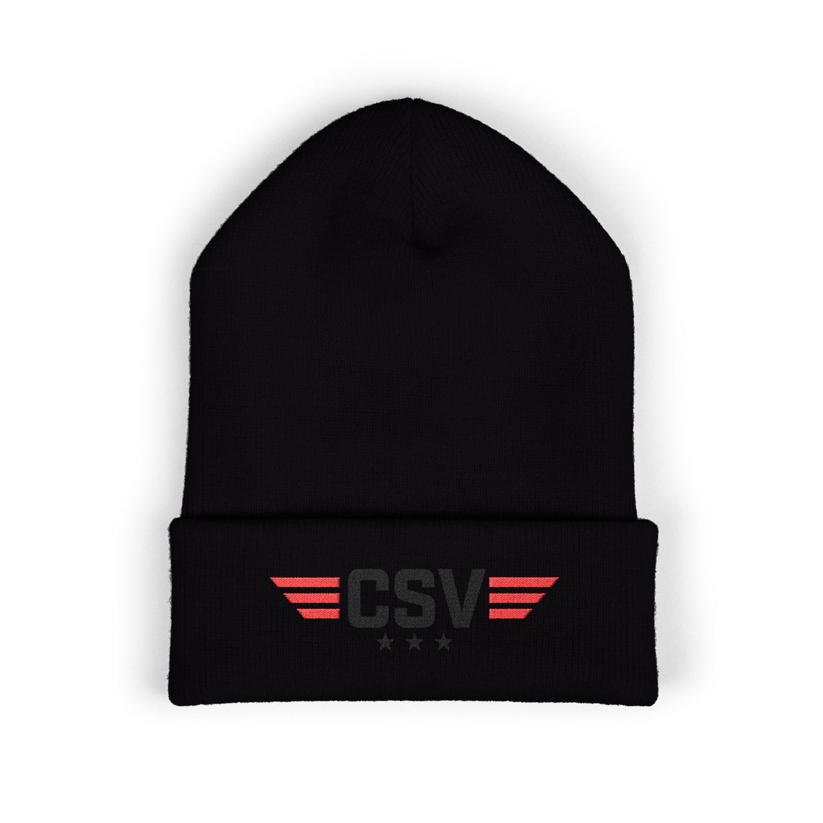 CSV  Embroidered Beanie – Classic Cuffed Winter Hat