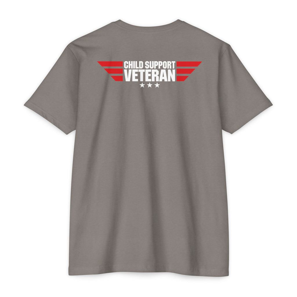 Child Support Veteran T-Shirt — "Real Parents Show Up" Patriotic Dad Shirt