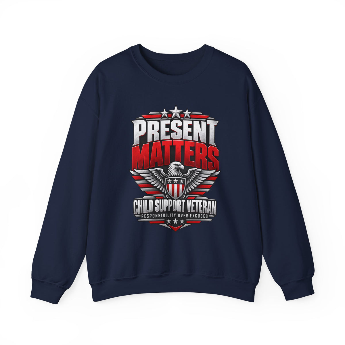 Child Support Veteran Crewneck Sweatshirt — CSV Emblem Pullover