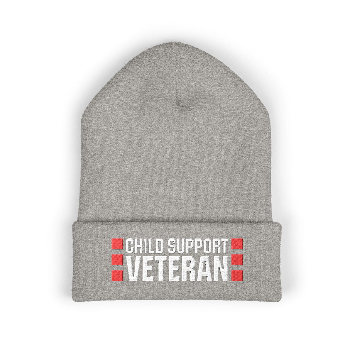 childsupportveteran Embroidered Beanie – Classic Cuffed Winter Hat