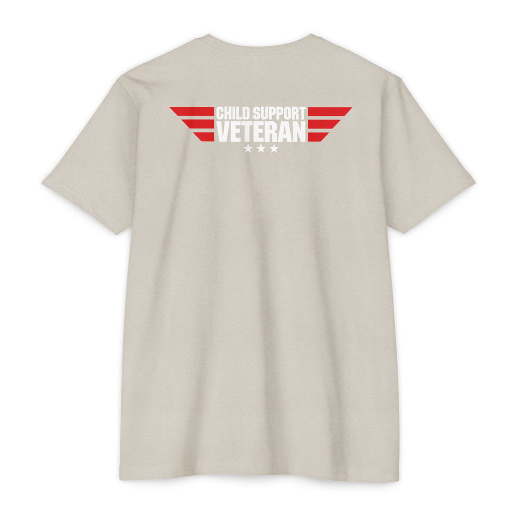 Child Support Veteran T-Shirt — "Real Parents Show Up" Patriotic Dad Shirt