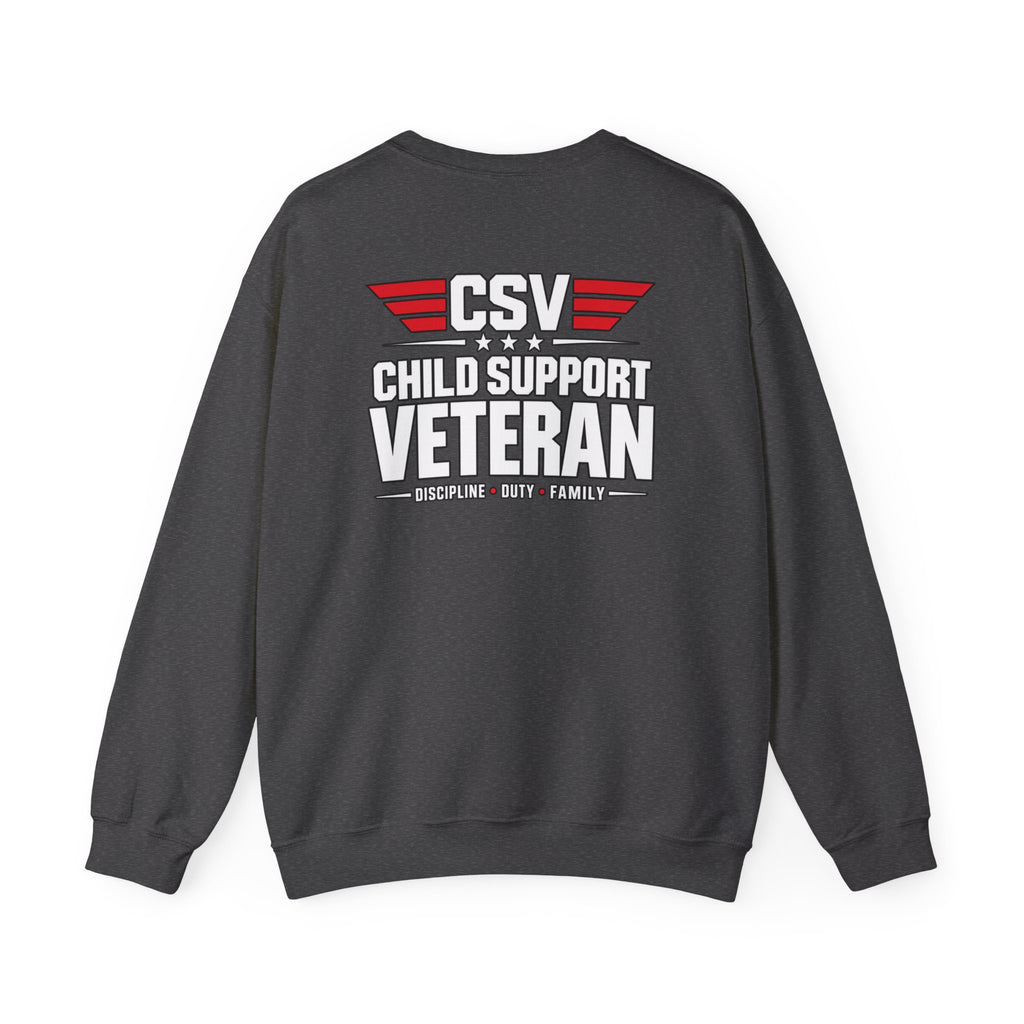 Child Support Veteran Crewneck Sweatshirt — CSV Emblem Pullover