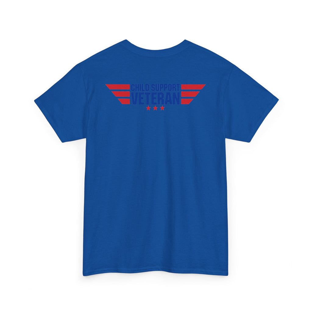Raised By A Child Support Veteran T‑Shirt – Patriotic Military Tribute Tee