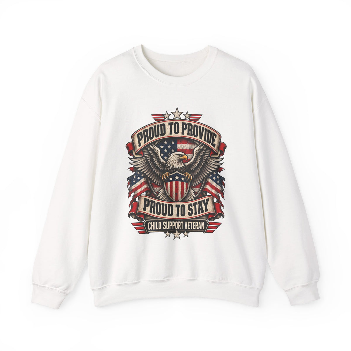 Child Support Veteran Crewneck Sweatshirt — CSV Emblem Pullover