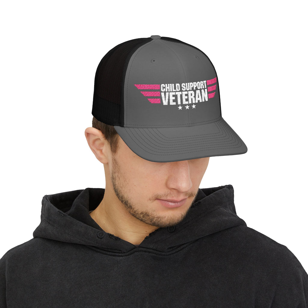 Embroidered Trucker Cap — Retro Winged Logo Snapback