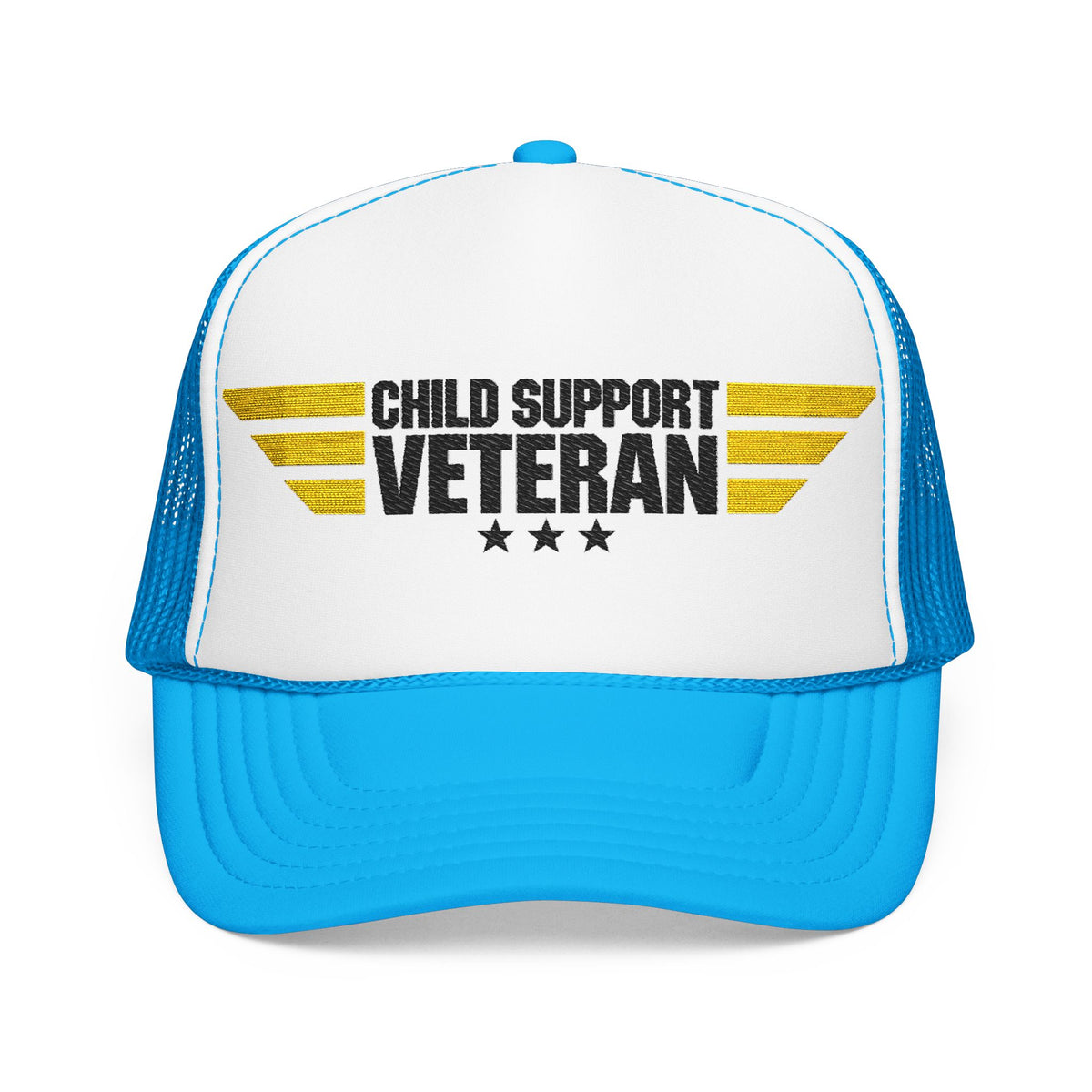 Veteran Wings Trucker Hat — Distressed 'Proud Support Veteran' Foam Cap
