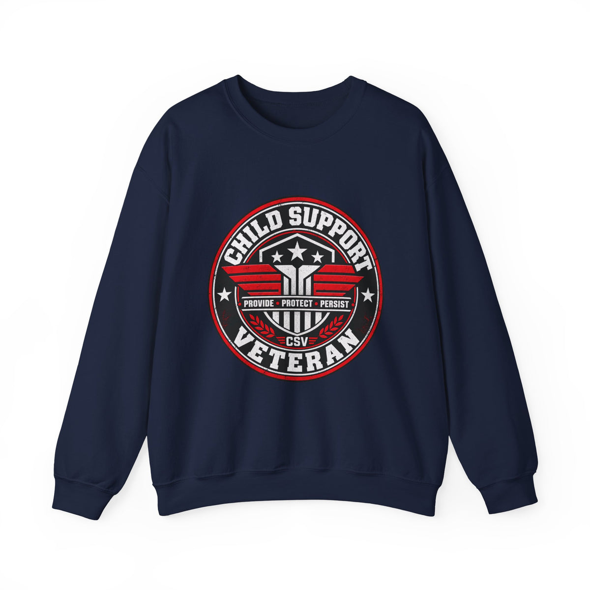 Child Support Veteran Crewneck Sweatshirt — CSV Emblem Pullover