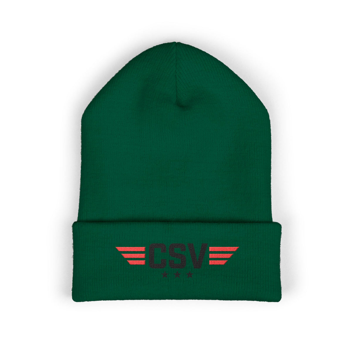 CSV  Embroidered Beanie – Classic Cuffed Winter Hat