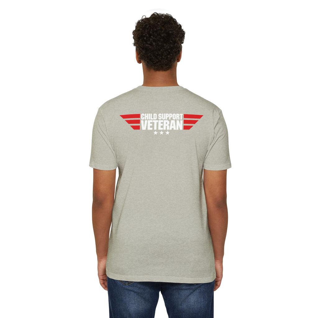 Child Support Veteran T-Shirt — "Real Parents Show Up" Patriotic Dad Shirt