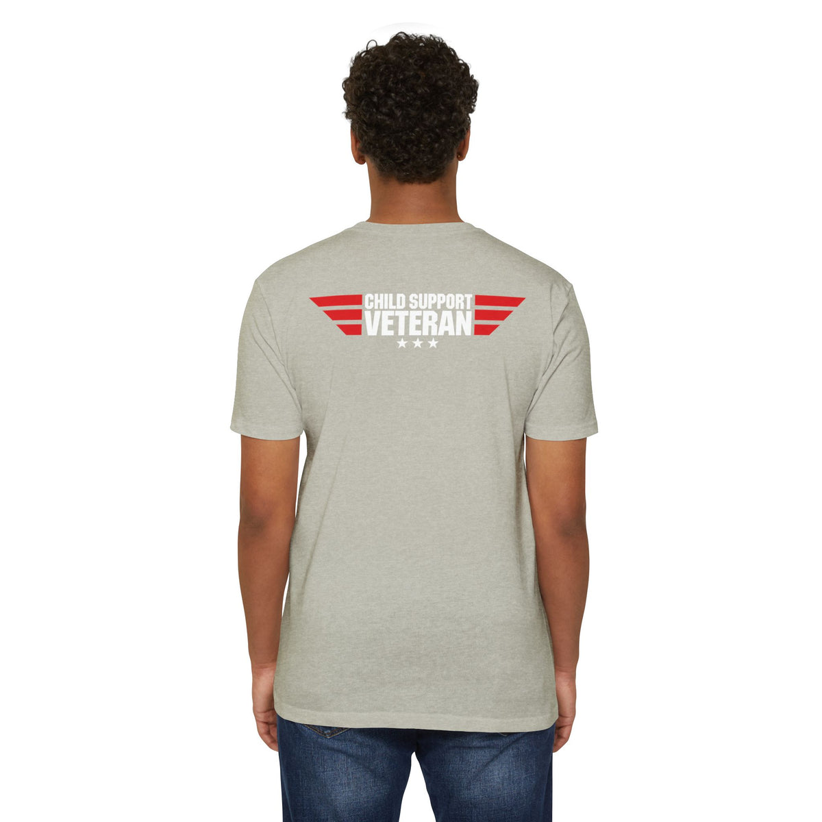 Child Support Veteran T-Shirt — "Real Parents Show Up" Patriotic Dad Shirt