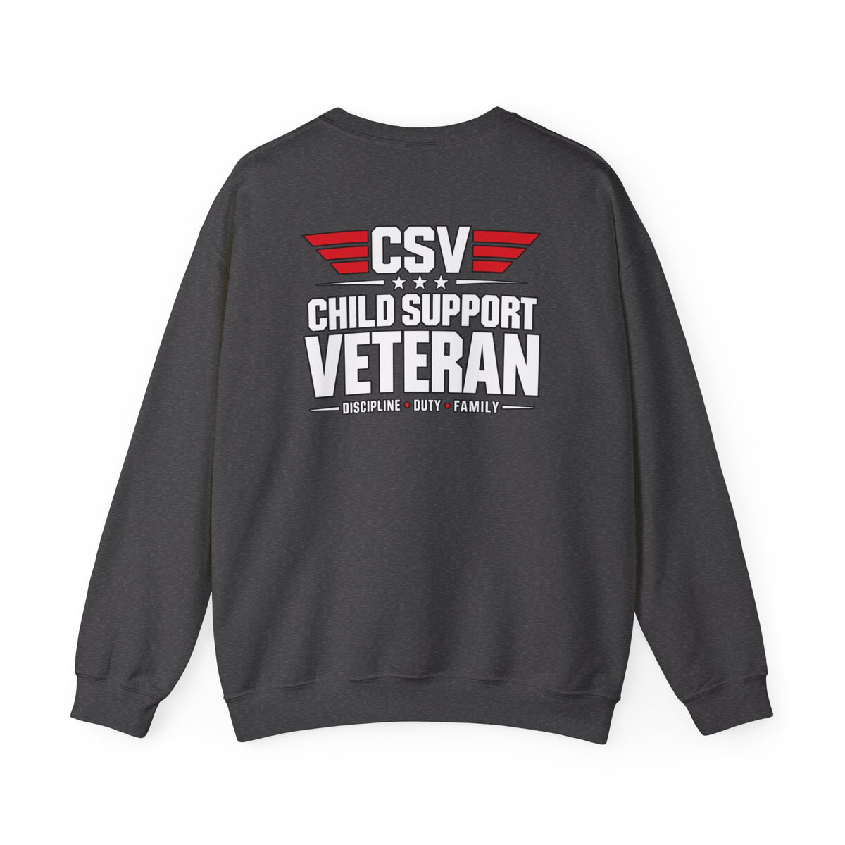 Child Support Veteran Crewneck Sweatshirt — CSV Emblem Pullover