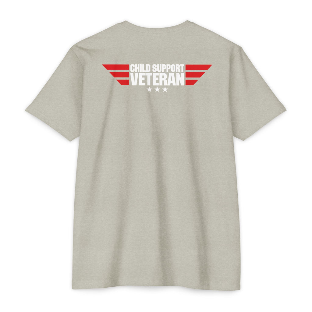 Child Support Veteran T-Shirt — "Real Parents Show Up" Patriotic Dad Shirt