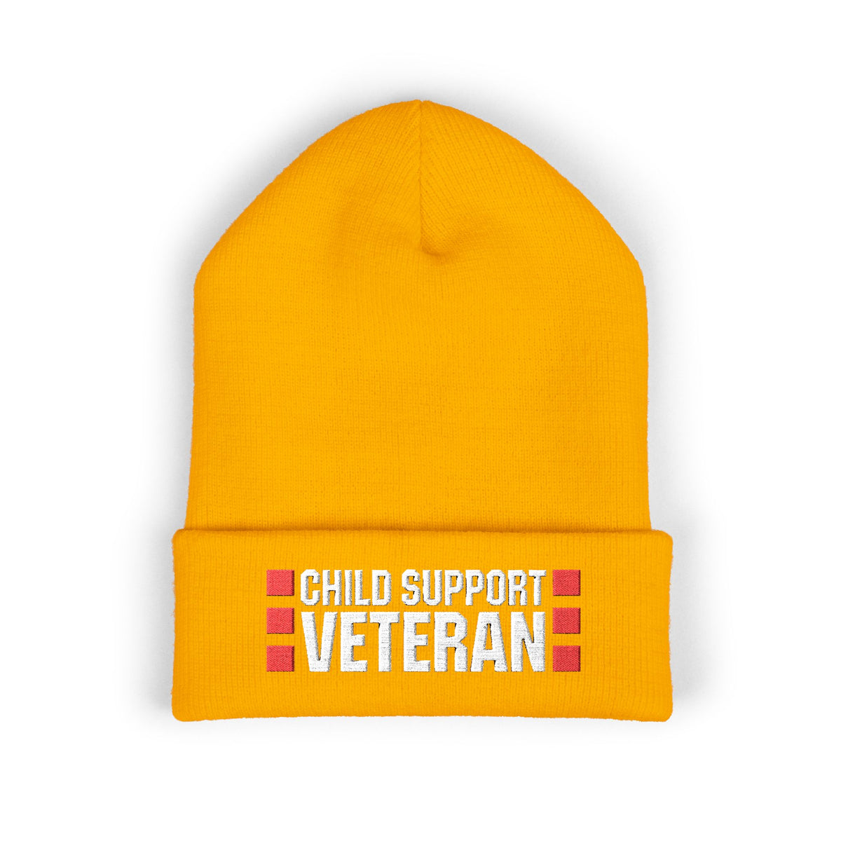childsupportveteran Embroidered Beanie – Classic Cuffed Winter Hat