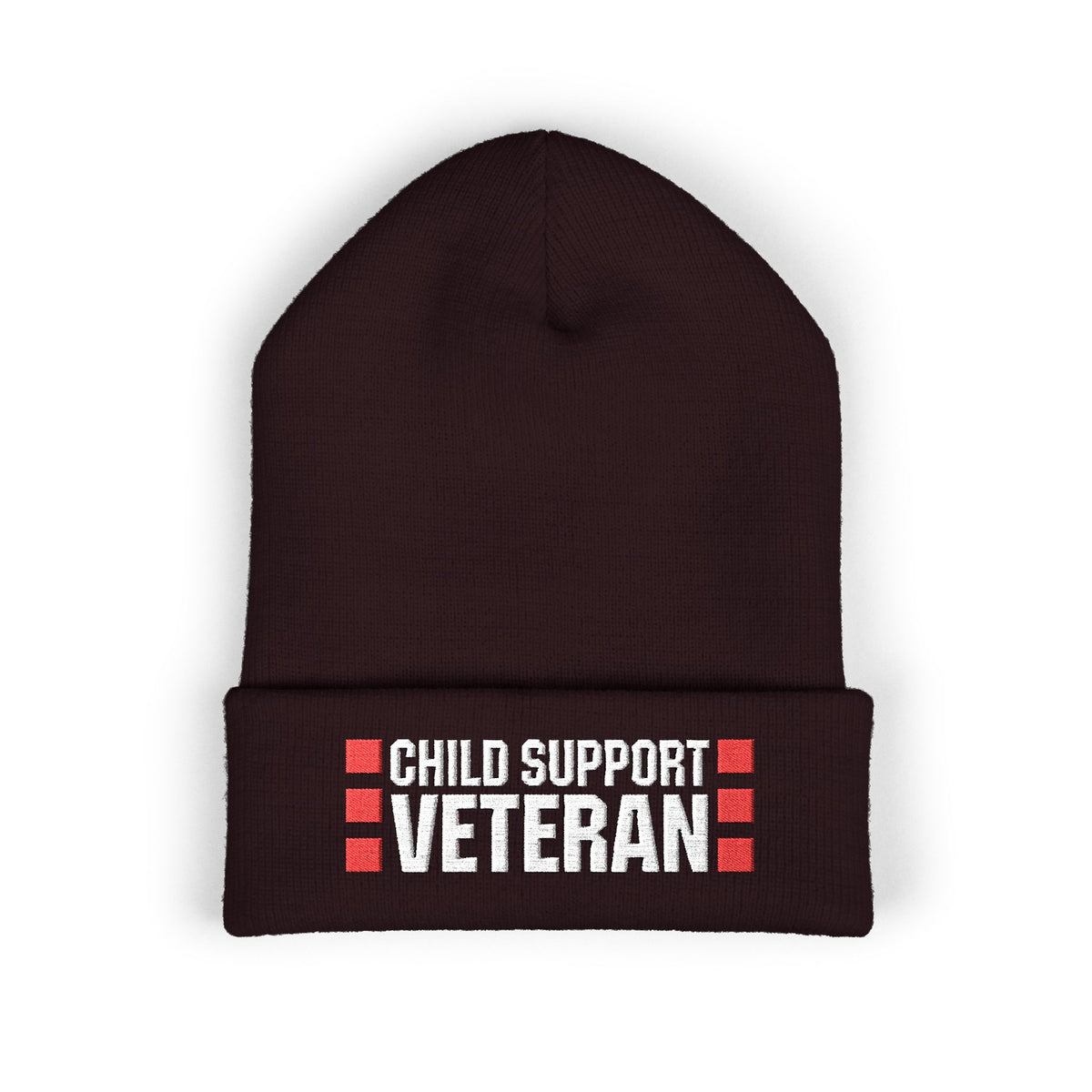childsupportveteran Embroidered Beanie – Classic Cuffed Winter Hat