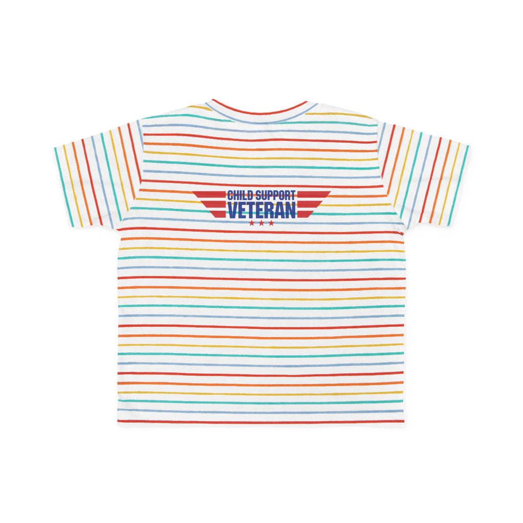 Toddler Tee - "My Dad Child Support Veteran" Patriotic Military Kids Shirt