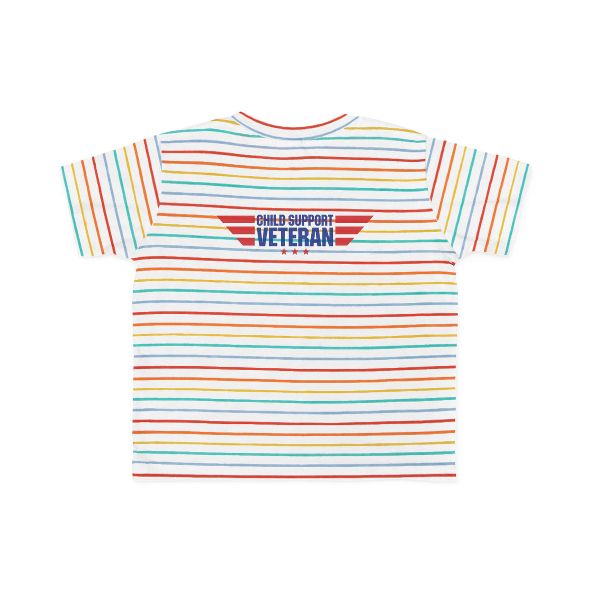 Toddler Tee - "My Dad Child Support Veteran" Patriotic Military Kids Shirt