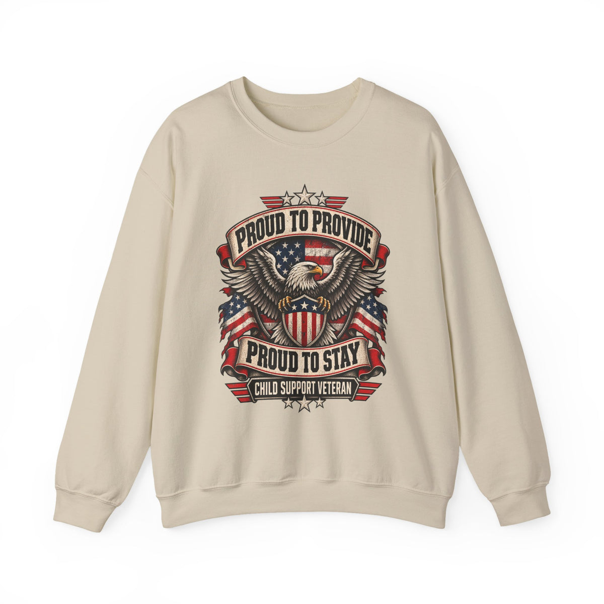 Child Support Veteran Crewneck Sweatshirt — CSV Emblem Pullover