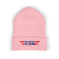 Child Support Veteran Embroidered Beanie — Patriotic Cuffed Knit Hat