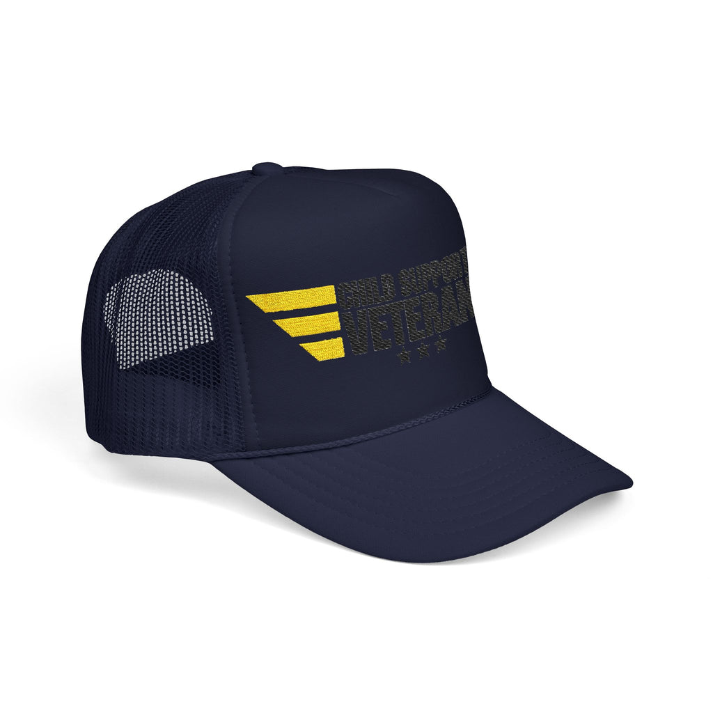Veteran Wings Trucker Hat — Distressed 'Proud Support Veteran' Foam Cap