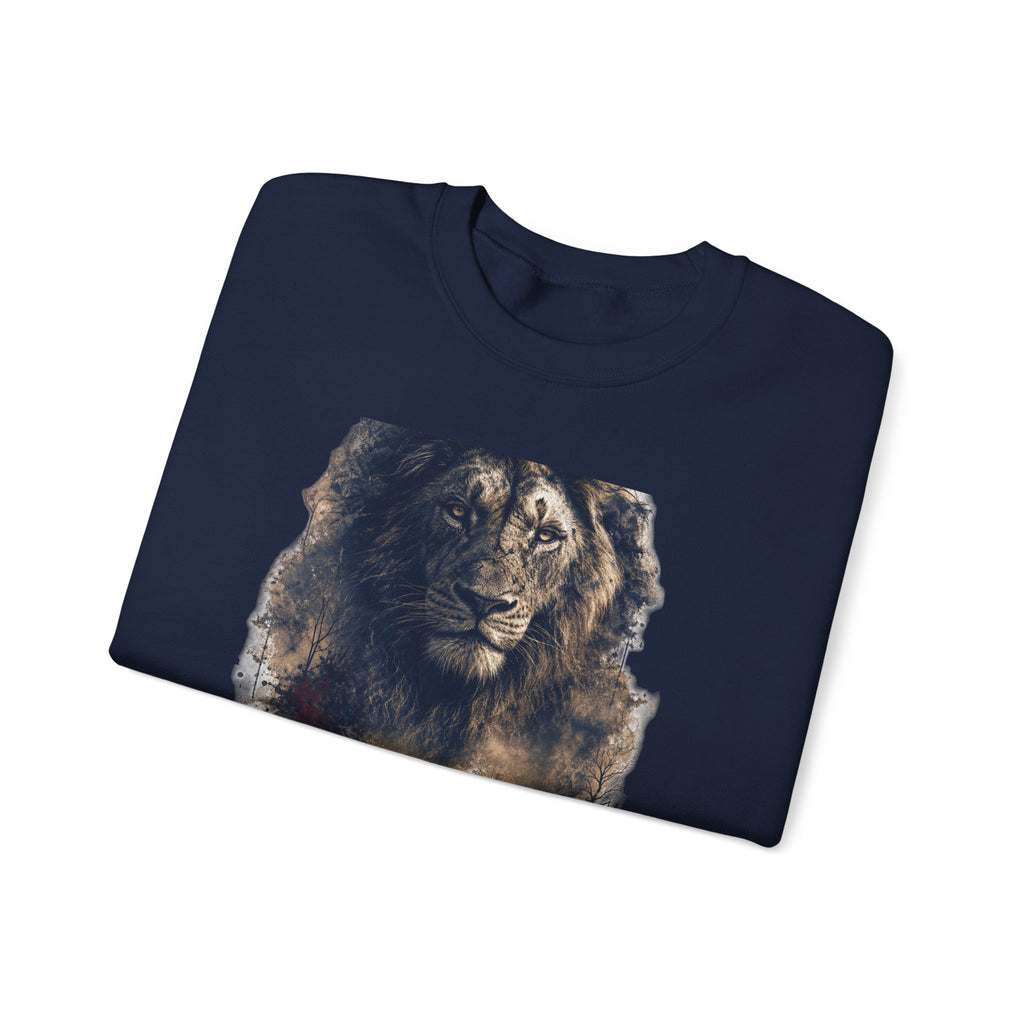Crewneck Sweatshirt — Child Support Veteran Lion Graphic