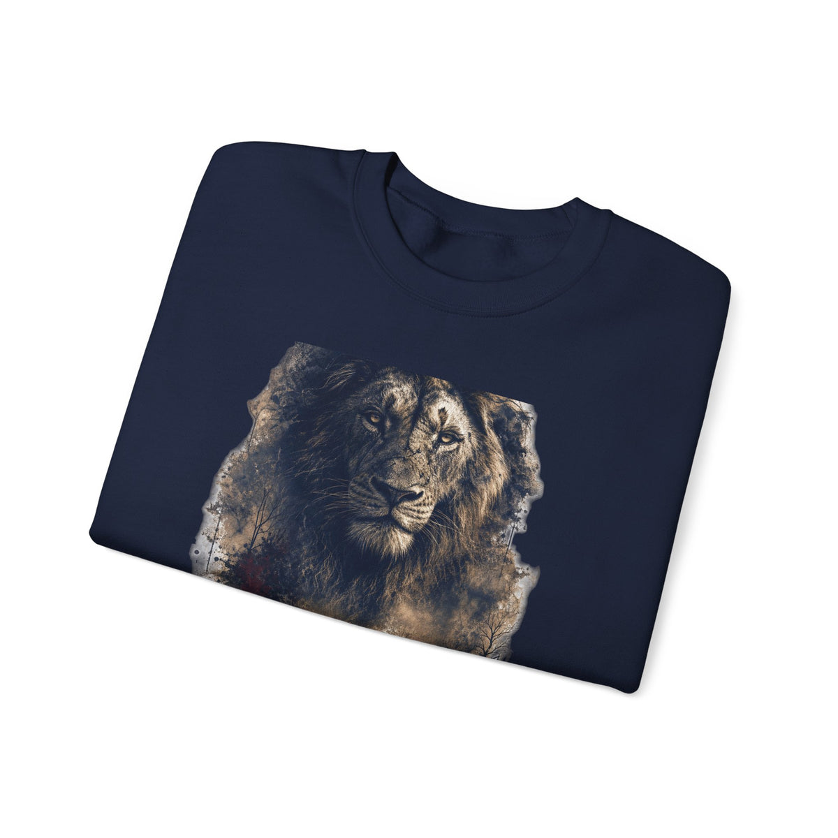 Crewneck Sweatshirt — Child Support Veteran Lion Graphic