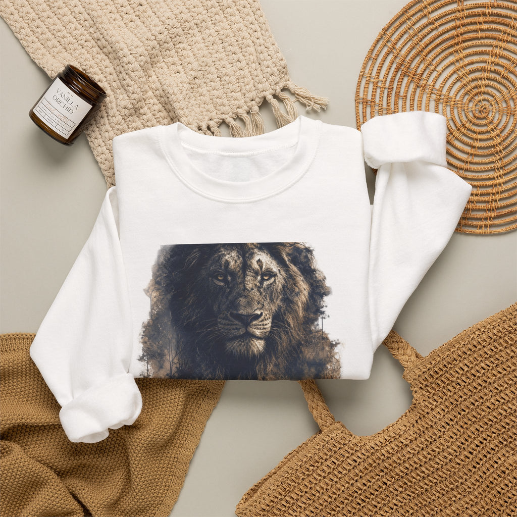 Crewneck Sweatshirt — Child Support Veteran Lion Graphic