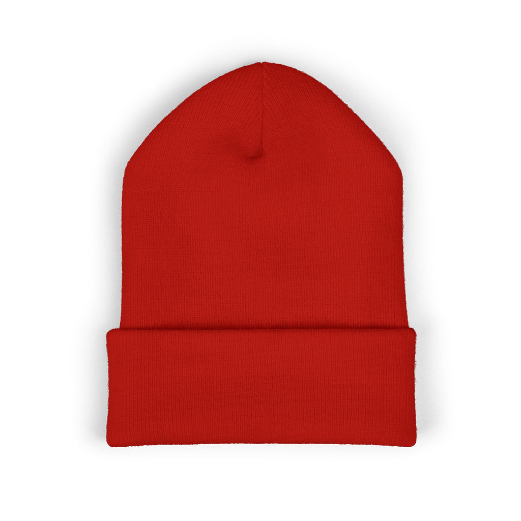 Child Support Veteran Embroidered Beanie — Patriotic Cuffed Knit Hat