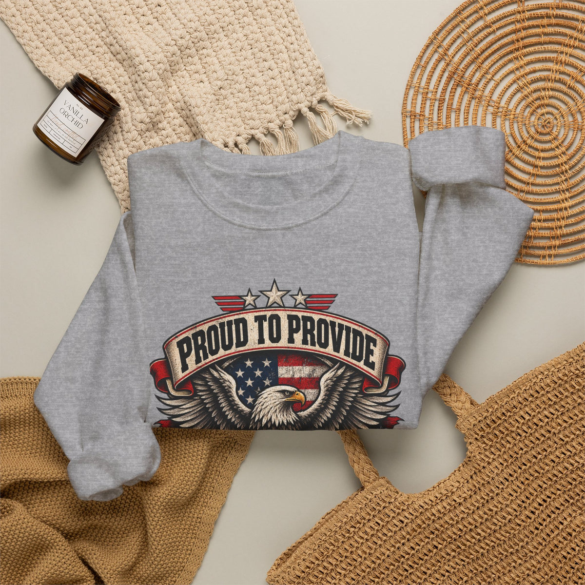 Child Support Veteran Crewneck Sweatshirt — CSV Emblem Pullover