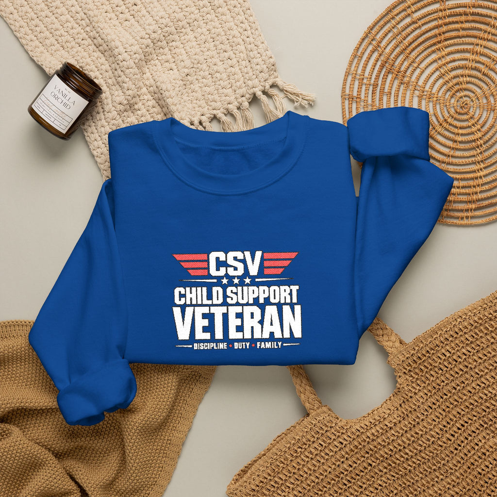 Veteran Dad Sweatshirt — Distressed USA Proud Veteran Crewneck
