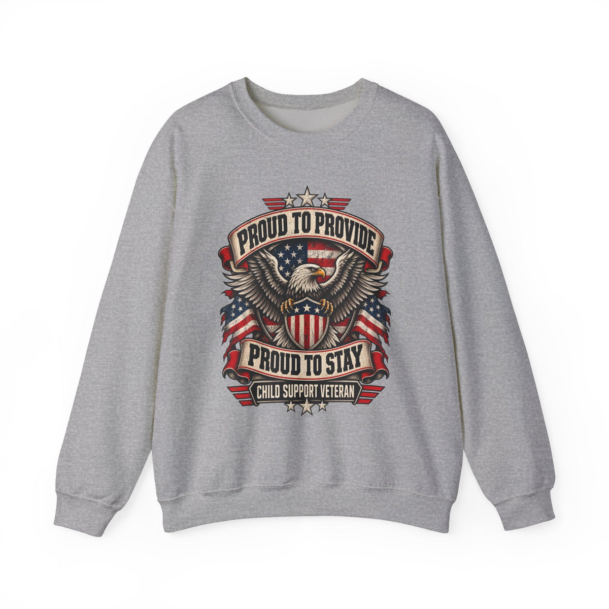 Child Support Veteran Crewneck Sweatshirt — CSV Emblem Pullover