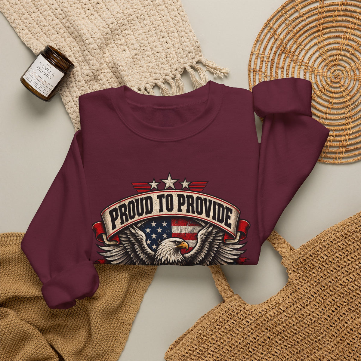 Child Support Veteran Crewneck Sweatshirt — CSV Emblem Pullover